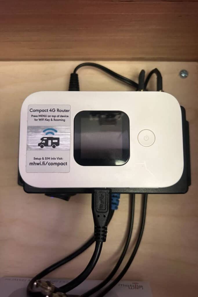 Campervan 4G router, great for remote jobs on the road.